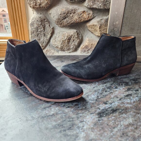 Sam Edelman Black Suede Petty Ankle Bootie Size 8M - Picture 3 of 14